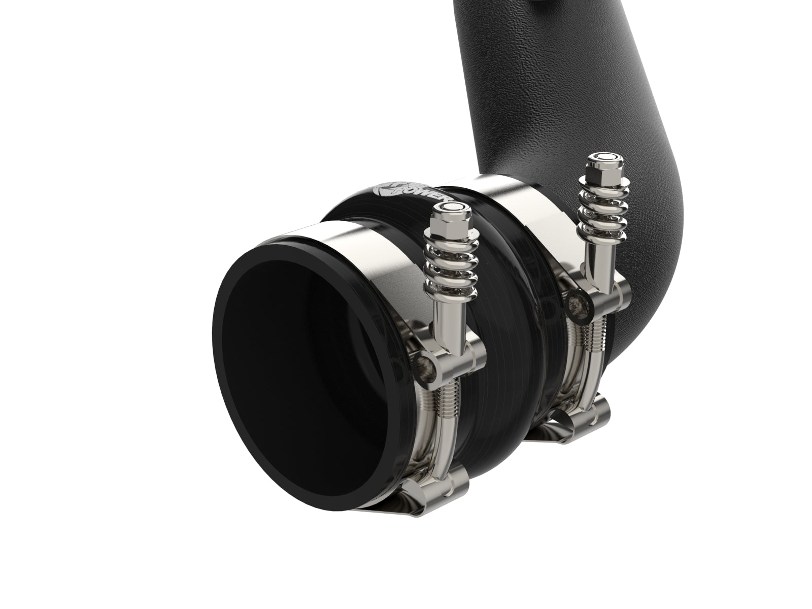 aFe 3 IN Aluminum Hot Charge Pipe Black | GM Diesel Trucks 04.5-10 V8-6.6L LLY/LBZ/LMM (46-20049)