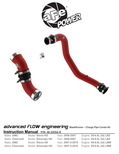 aFe BladeRunner Charge Pipe Kit | GM Diesel Trucks 06-14 (46-20054-R)