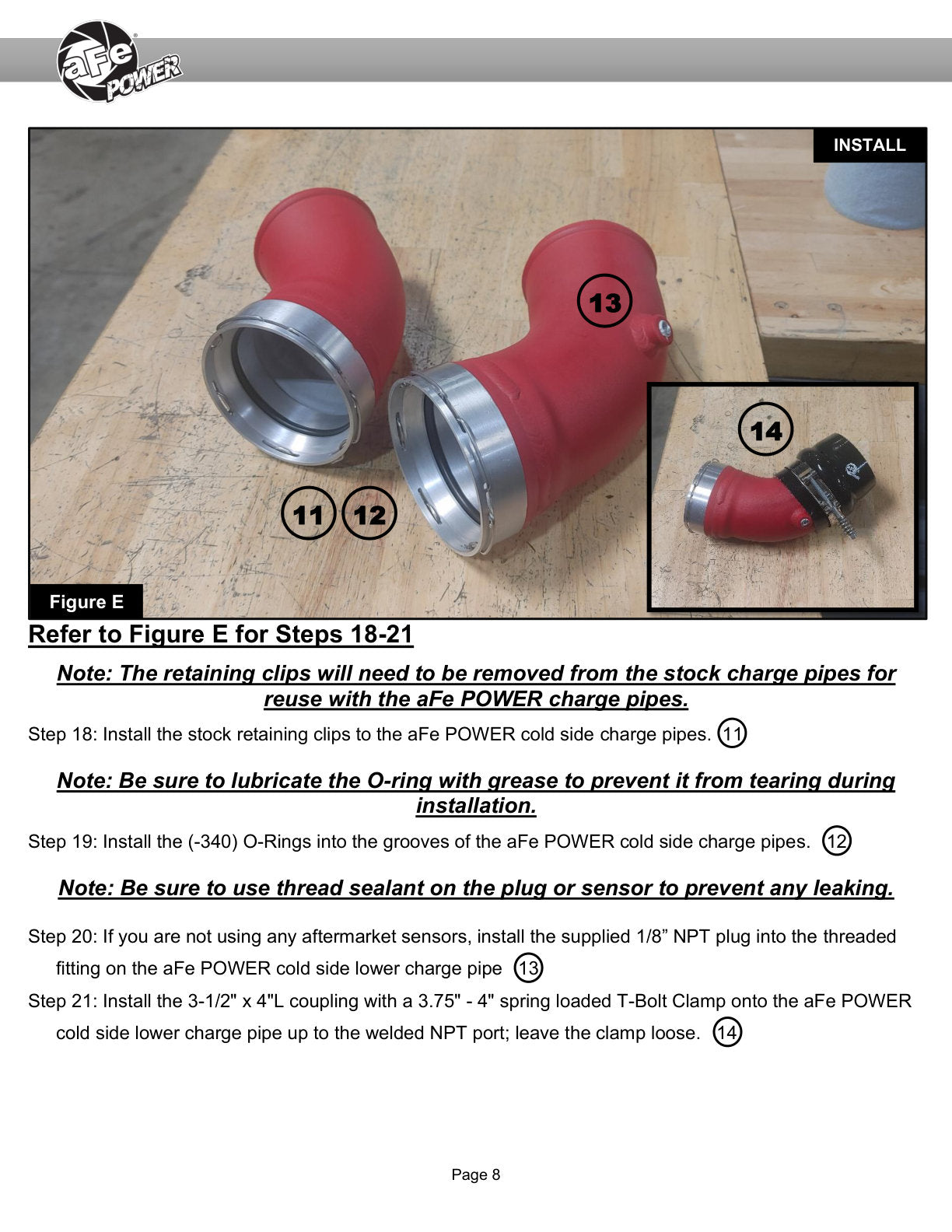 aFe BladeRunner Charge Pipe GM Diesel 06-14 V8-6.6L | Silverado/Sierra 07-14 (46-20059-B)