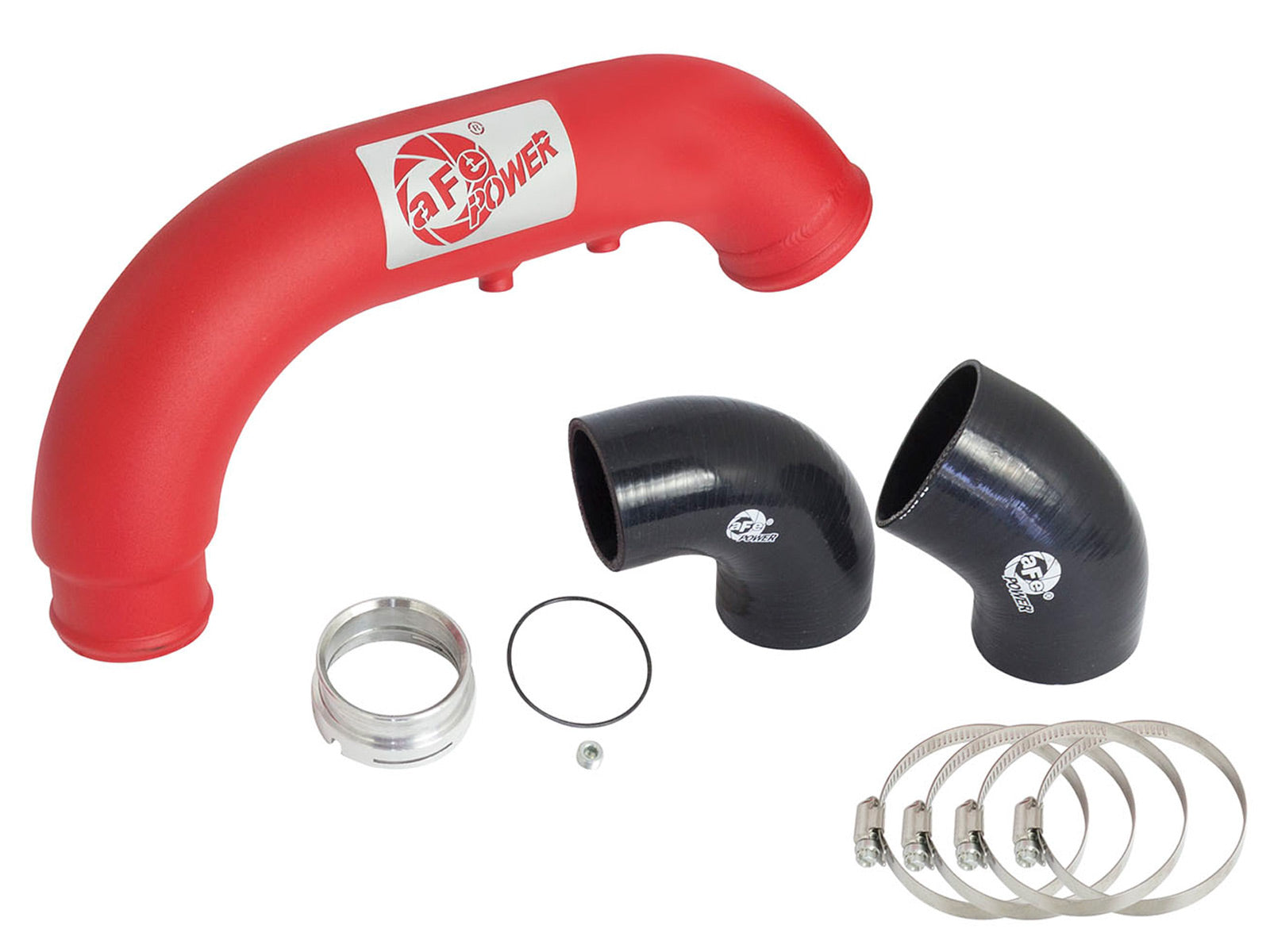 aFe 3in Red IC Tube Cold Side w/Coupling & Clamp Kit | GM Colorado/Canyon 2.8L (46-20269-R)