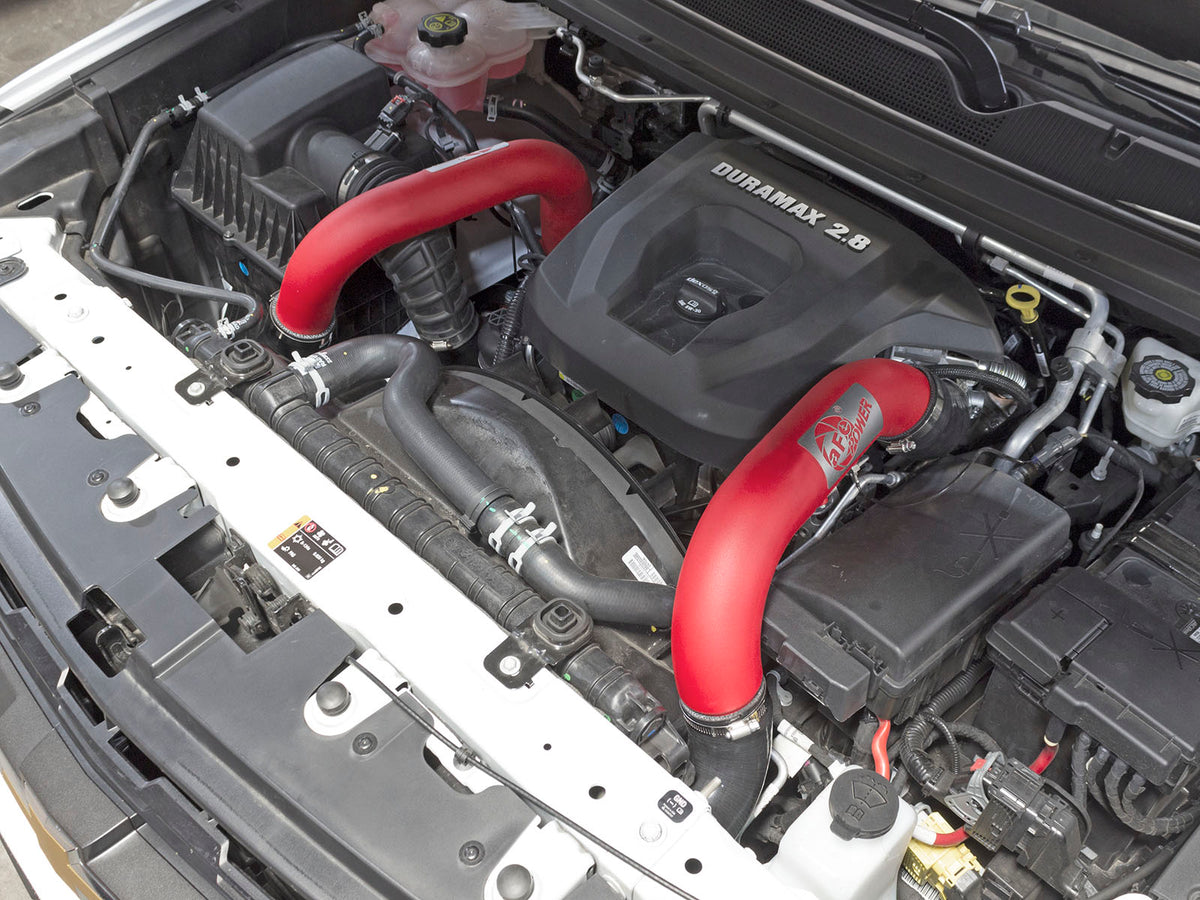 aFe 3in Red IC Tube Cold Side w/Coupling & Clamp Kit | GM Colorado/Canyon 2.8L (46-20269-R)