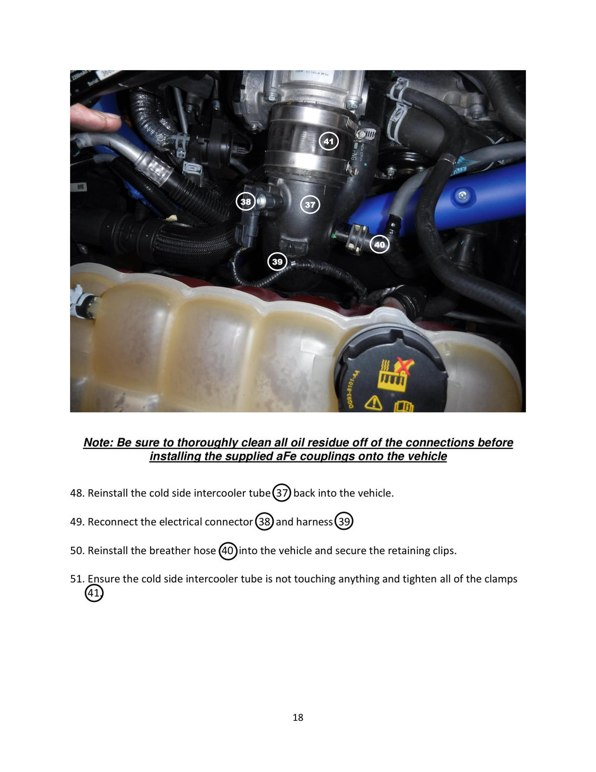 aFe Bladerunner 2.5in Hot Side IC Tubes w/SS Clamps | Ford F-150 Raptor V6 3.5L (17-20) (46-20298-B)