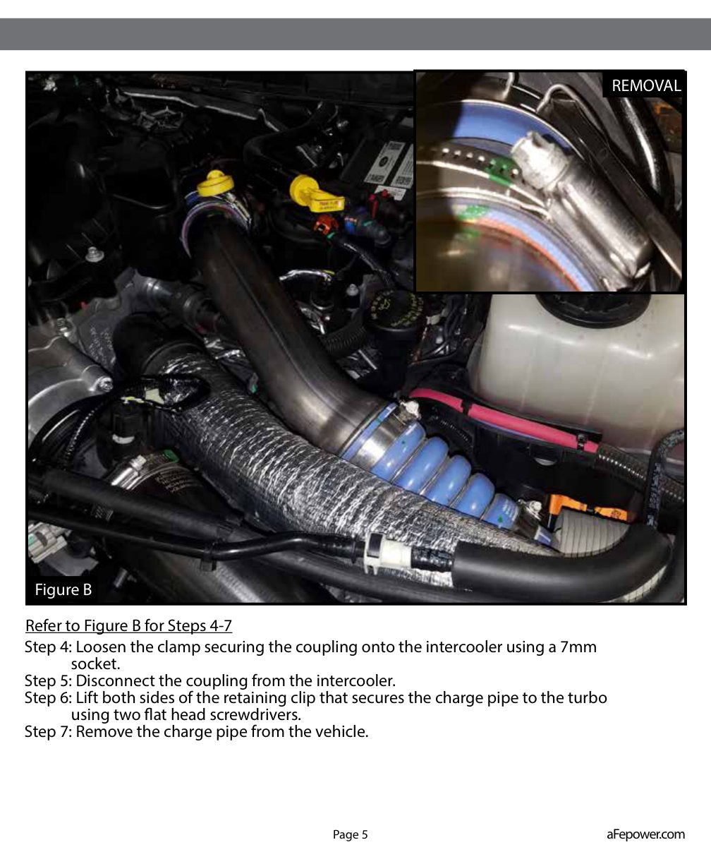 aFe Bladerunner 3in Intercooler Hot Side Tube Ford 17-23 V8-6.7L (46-20318-B)