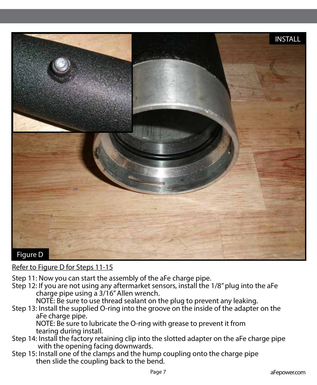 aFe Bladerunner 3in Intercooler Hot Side Tube Ford 17-23 V8-6.7L (46-20318-B)