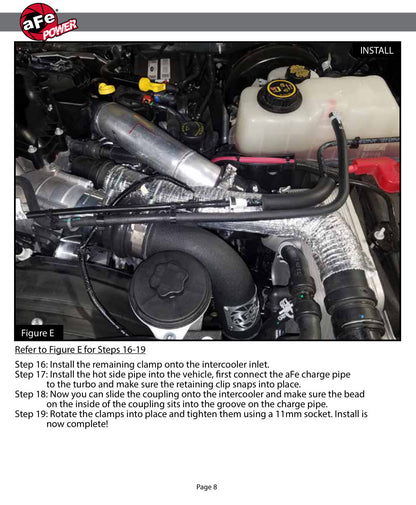 aFe Bladerunner 3in Intercooler Hot Side Tube Ford 17-23 V8-6.7L (46-20318-B)