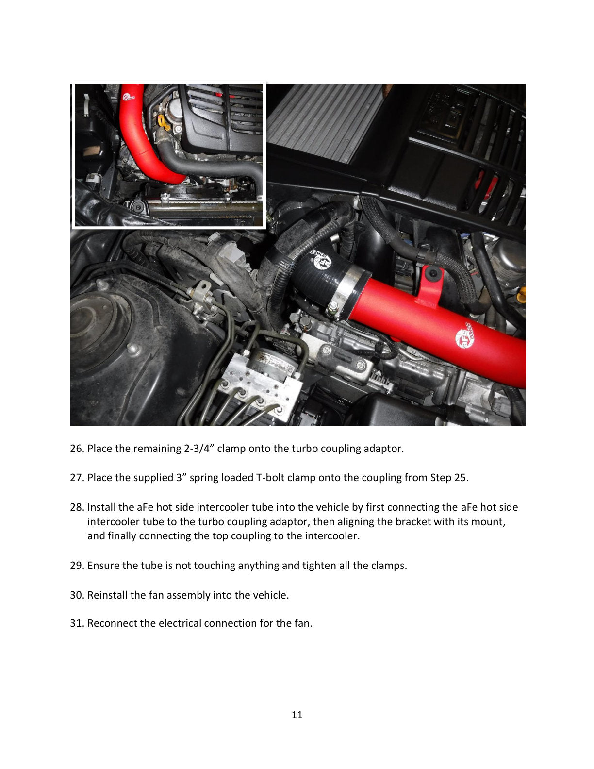aFe BladeRunner 2.5in Aluminum Hot Side Charge Pipe | Subaru WRX 2.0T (15-20) (46-20378-R)