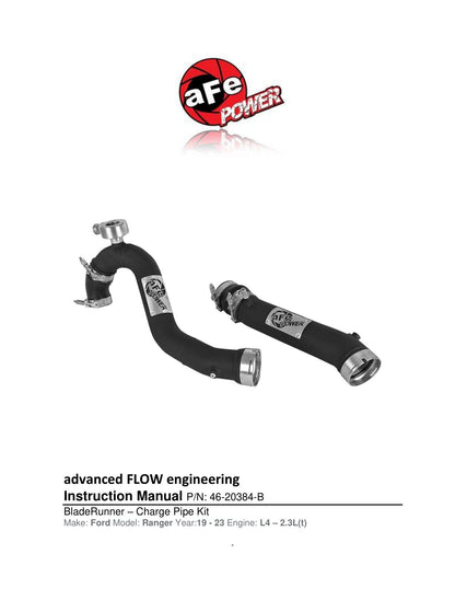 aFe BladeRunner 3in Alum Hot & Cold Intercooler Tube Kit | Ford Ranger 2.3L (19) (46-20384-B)