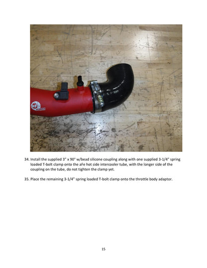 aFe 3in Red Intercooler Tube | Toyota Supra 3.0L (20) (46-20398-R)