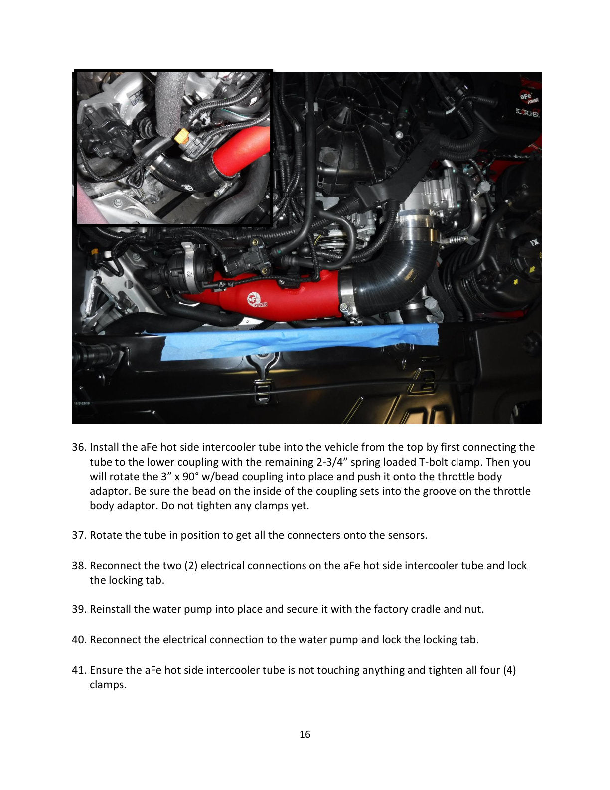 aFe 3in Red Intercooler Tube | Toyota Supra 3.0L (20) (46-20398-R)