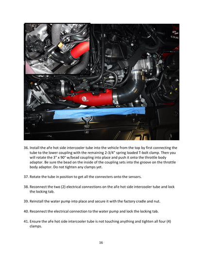 aFe 3in Red Intercooler Tube | Toyota Supra 3.0L (20) (46-20398-R)