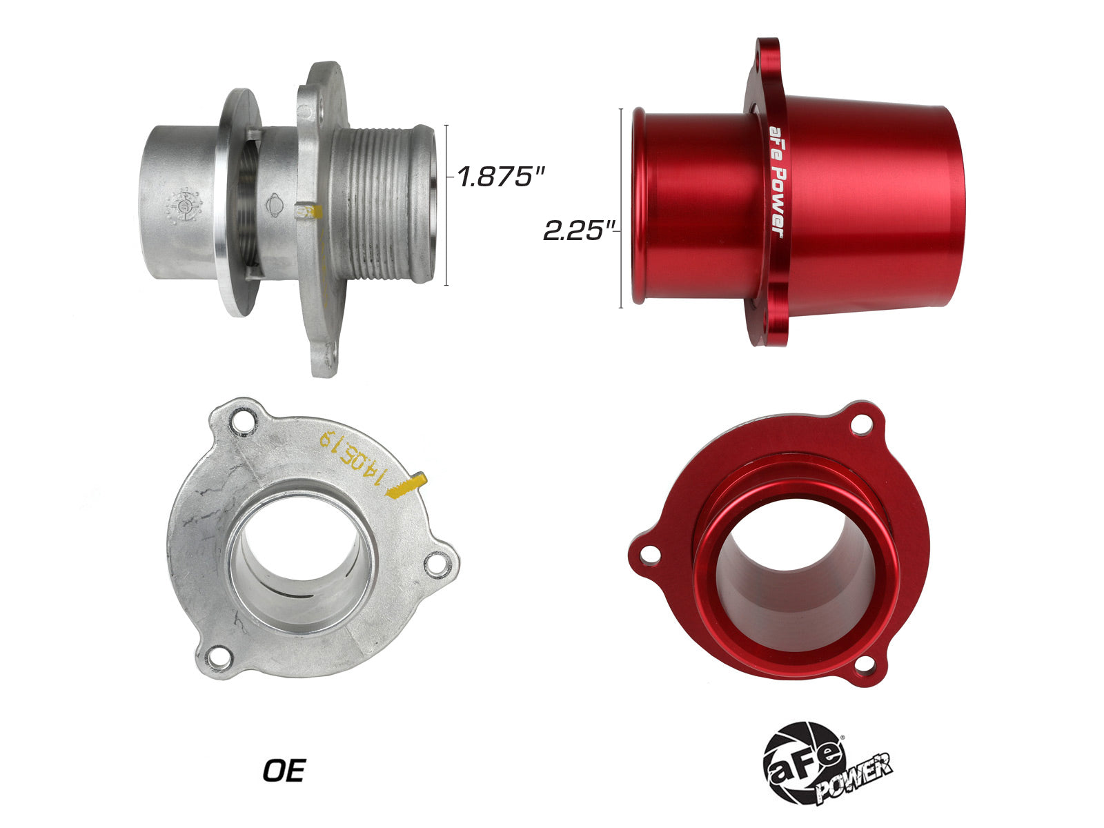 aFe Turbo Inlet Pipe Red | VW GTI Turbo (15-19) (46-20417-R)