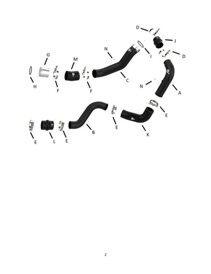 aFe BladeRunner 3in Aluminum Charge Pipe Kit | GM Diesel Trucks V8 6.6L L5P (20-21) (46-20444-B)