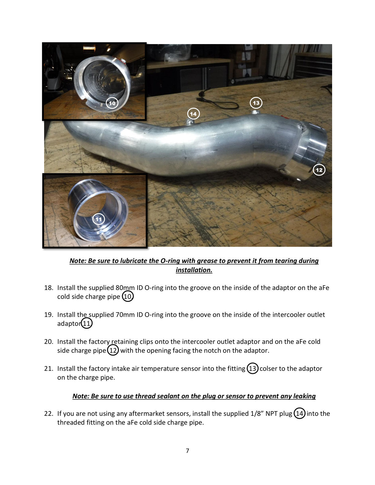 aFe BladeRunner 3in Aluminum Charge Pipe Kit | GM Diesel Trucks V8 6.6L L5P (20-21) (46-20444-B)