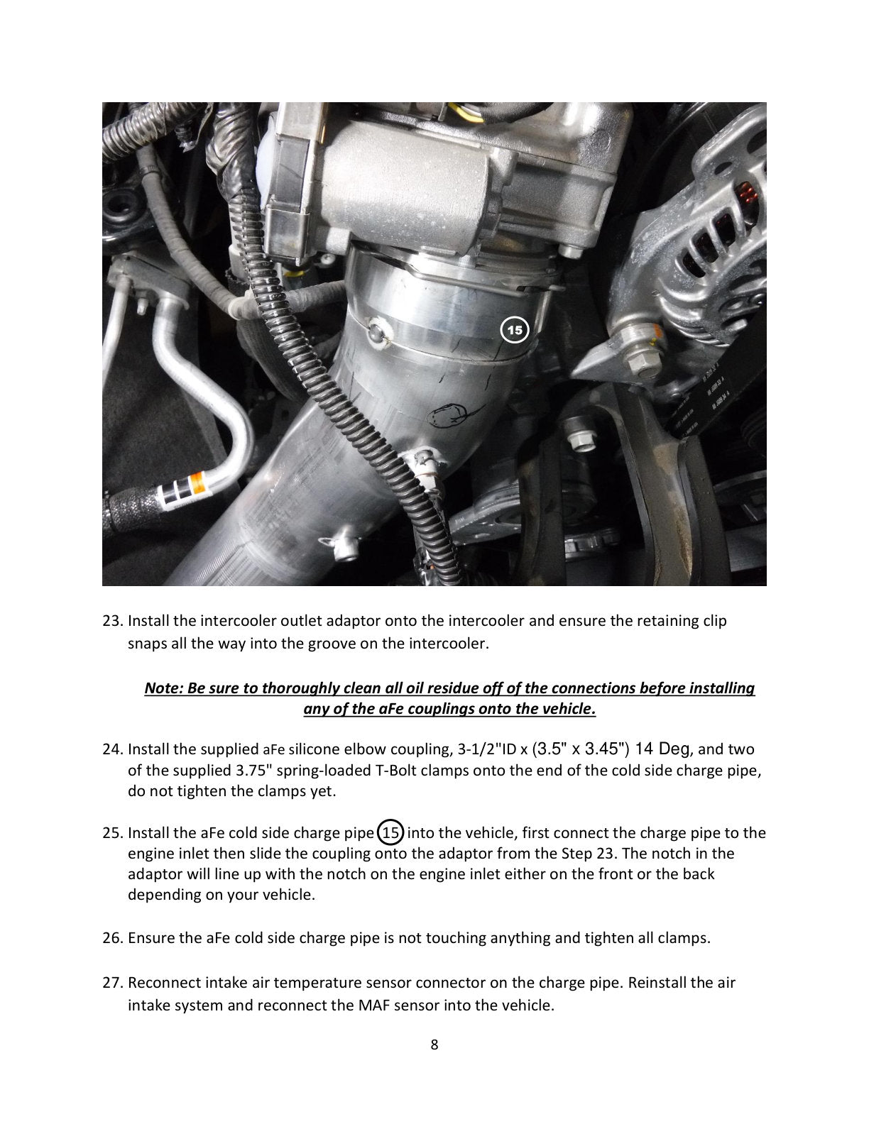 aFe BladeRunner 3in Aluminum Charge Pipe Kit | GM Diesel Trucks V8 6.6L L5P (20-21) (46-20444-B)