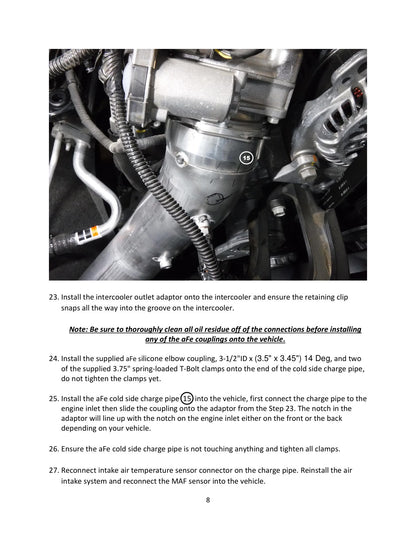 aFe BladeRunner 3in Aluminum Charge Pipe Kit | GM Diesel Trucks V8 6.6L L5P (20-21) (46-20444-B)