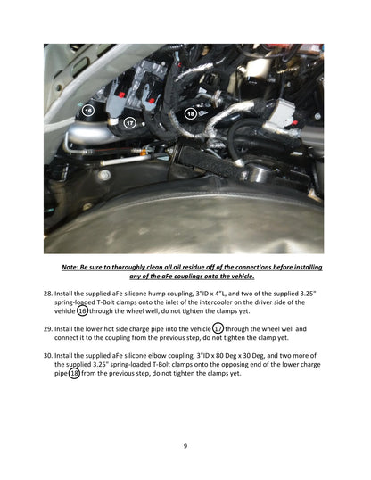 aFe BladeRunner 3in Aluminum Charge Pipe Kit | GM Diesel Trucks V8 6.6L L5P (20-21) (46-20444-B)
