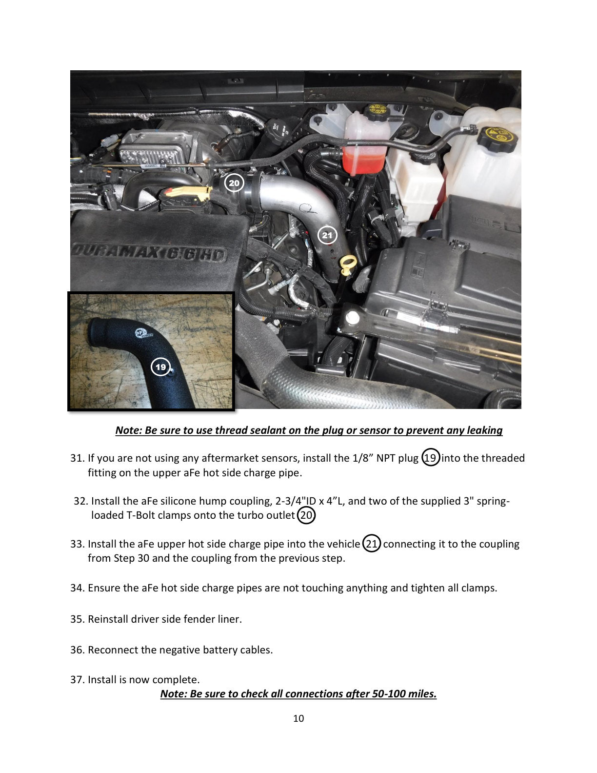 aFe BladeRunner 3in Aluminum Charge Pipe Kit | GM Diesel Trucks V8 6.6L L5P (20-21) (46-20444-B)