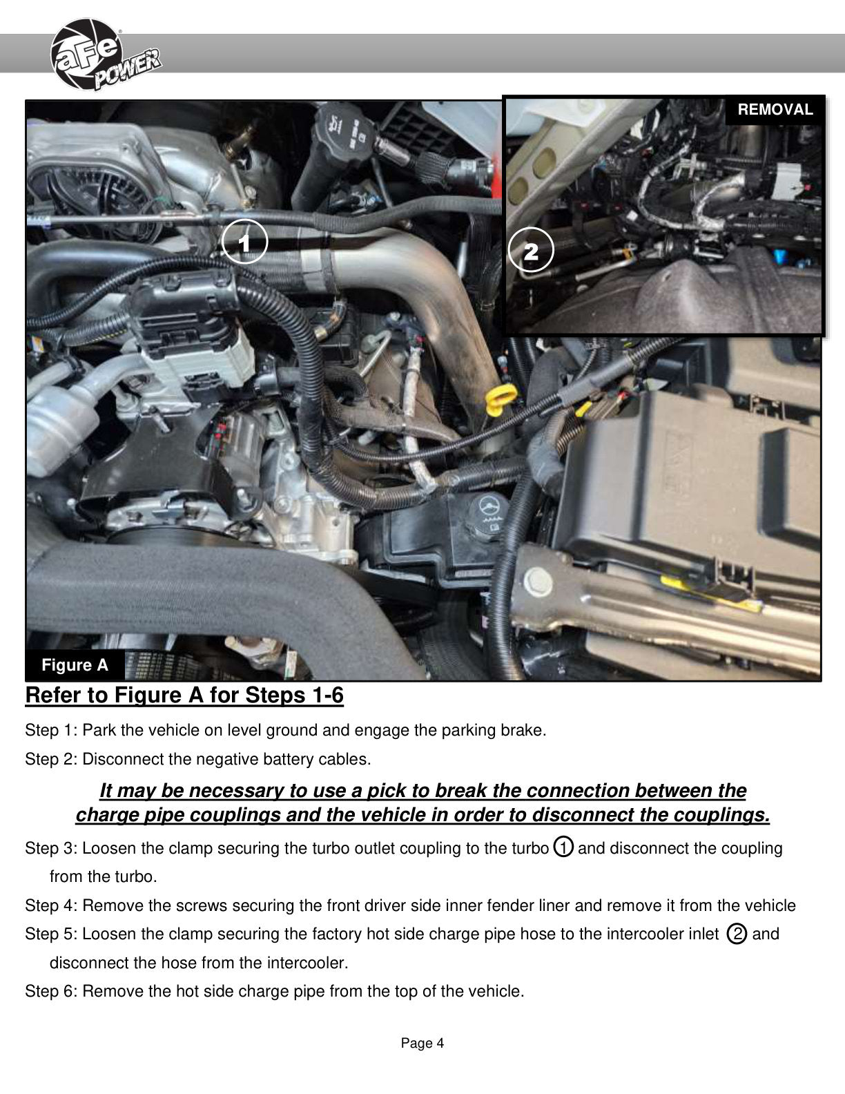 aFe 20-23 GM Diesel V8 6.6L BladeRunner 3in Aluminum Hot Charge Pipe | GM 20-26 (46-20448-B)