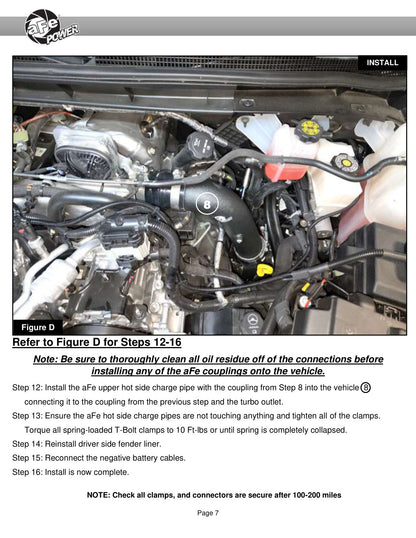 aFe 20-23 GM Diesel V8 6.6L BladeRunner 3in Aluminum Hot Charge Pipe | GM 20-26 (46-20448-B)
