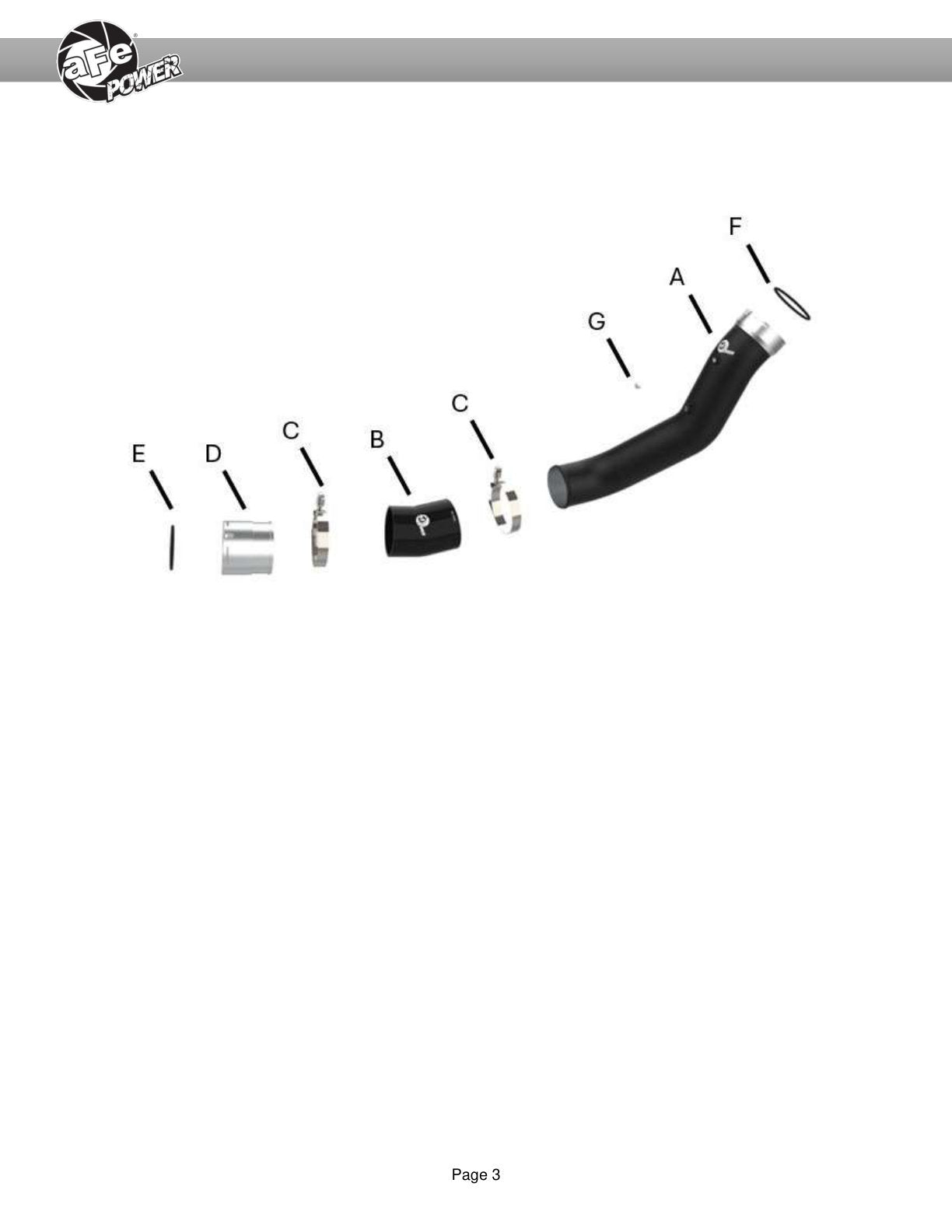 aFe BladeRunner 3.5in Aluminum Charge Pipe | GM Diesel Trucks 19-26 (46-20449-B)