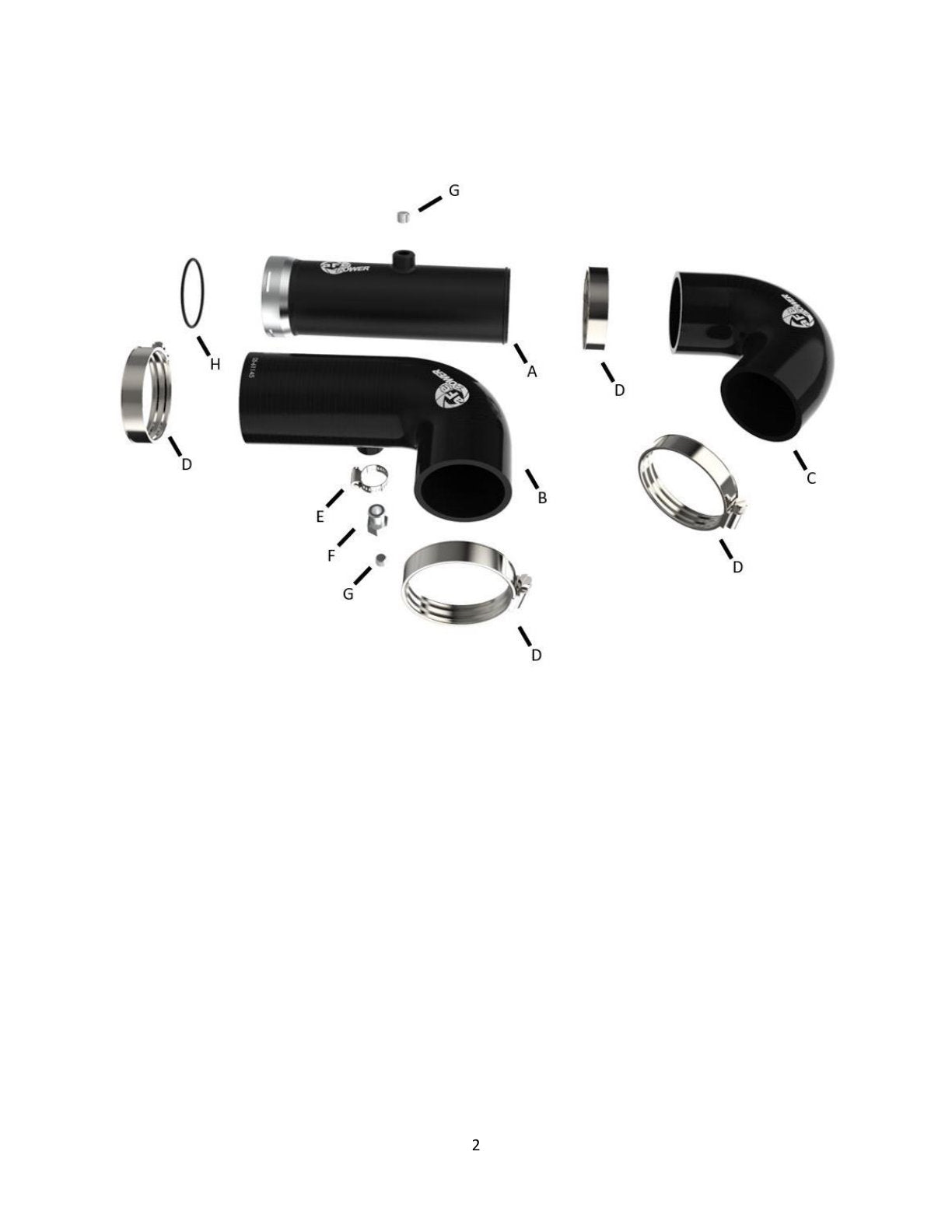 aFe BladeRunner Hot & Cold Side Tubes Combo | GM Trucks 3.0L TD (20-21) (46-20454-B)
