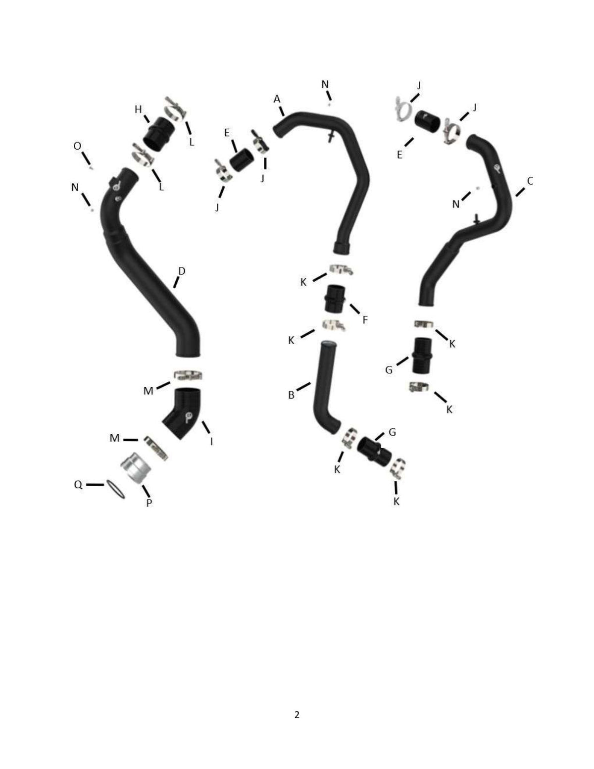 aFe Bladerunner I/C Tubes | Ford F-150 21+ V6-2.7L (46-20474-B)