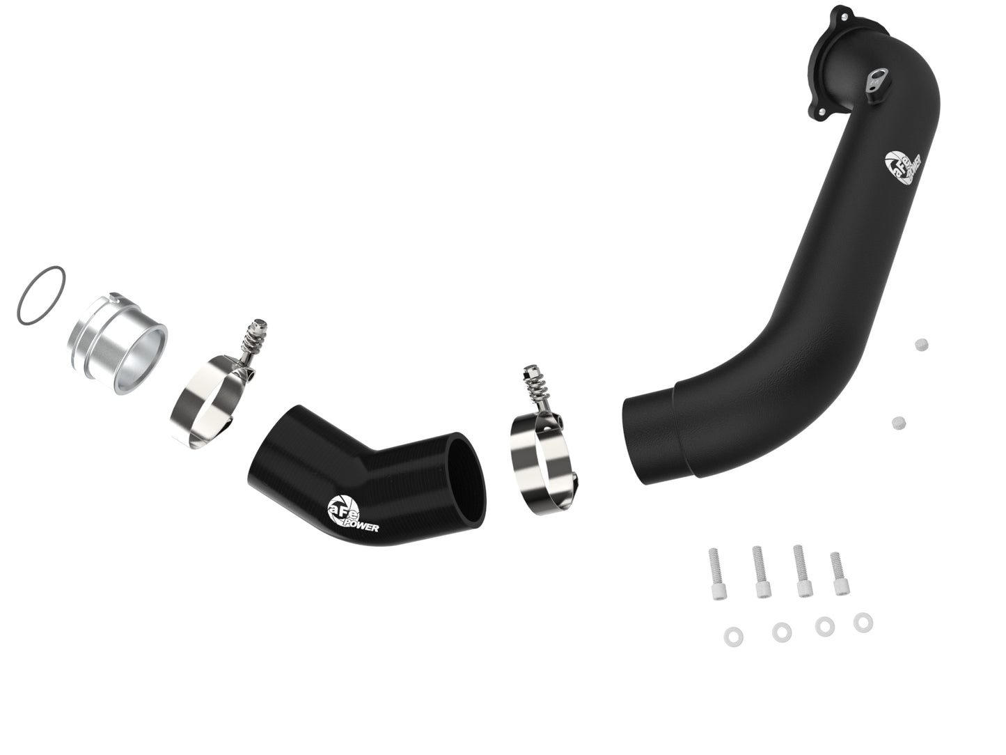 aFe BladeRunner 2-3/4in Black Aluminum Charge Pipe | Toyota Supra GR 2.0L (21) (46-20488-B)