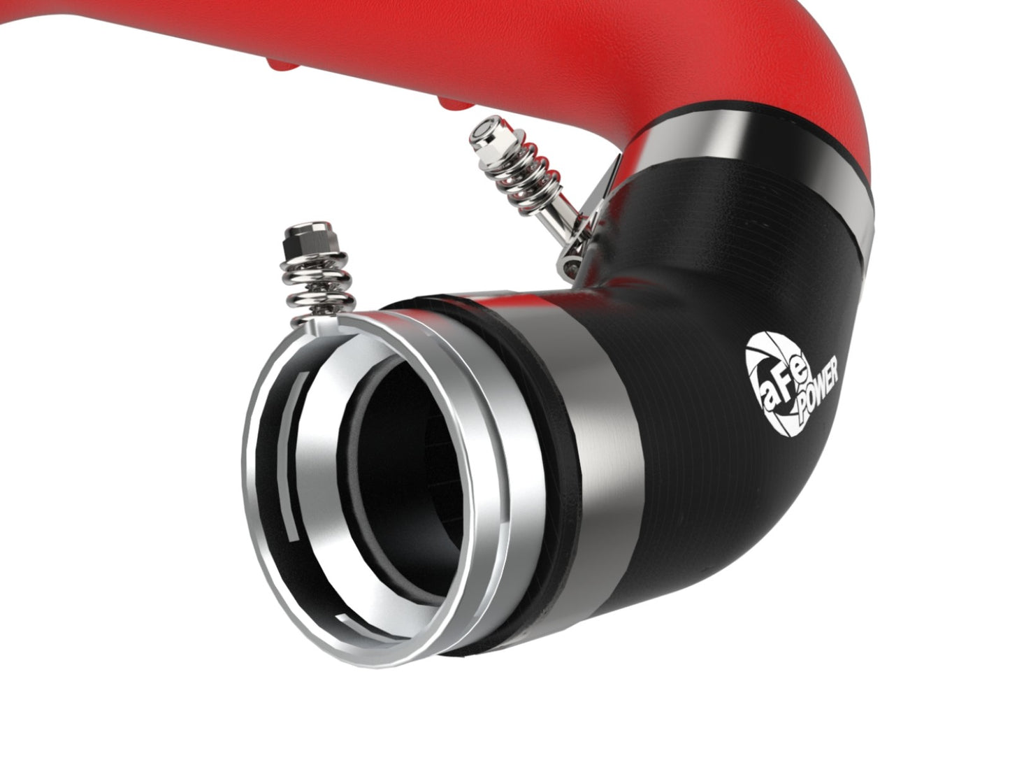 aFe BladeRunner Red 2-3/4in Aluminum Charge Pipe | Toyota Supra GR A90 2021 (46-20488-R)