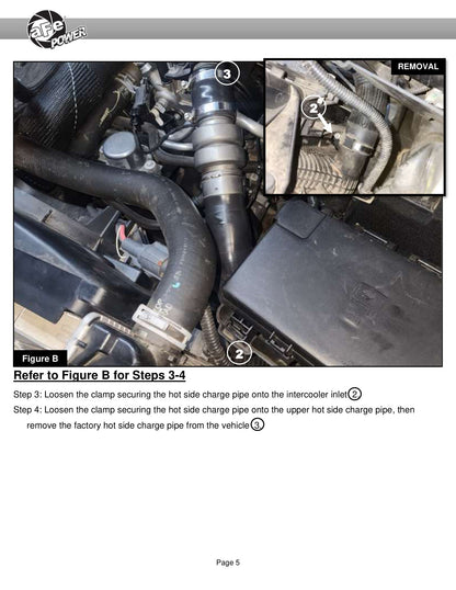 aFe BladeRunner 3in Aluminum Hot & Cold Charge Pipe Kit | RAM 1500 V6 3.0L (16-19) (46-20494-B)