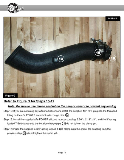 aFe BladeRunner 3in Aluminum Hot & Cold Charge Pipe Kit | RAM 1500 V6 3.0L (16-19) (46-20494-B)