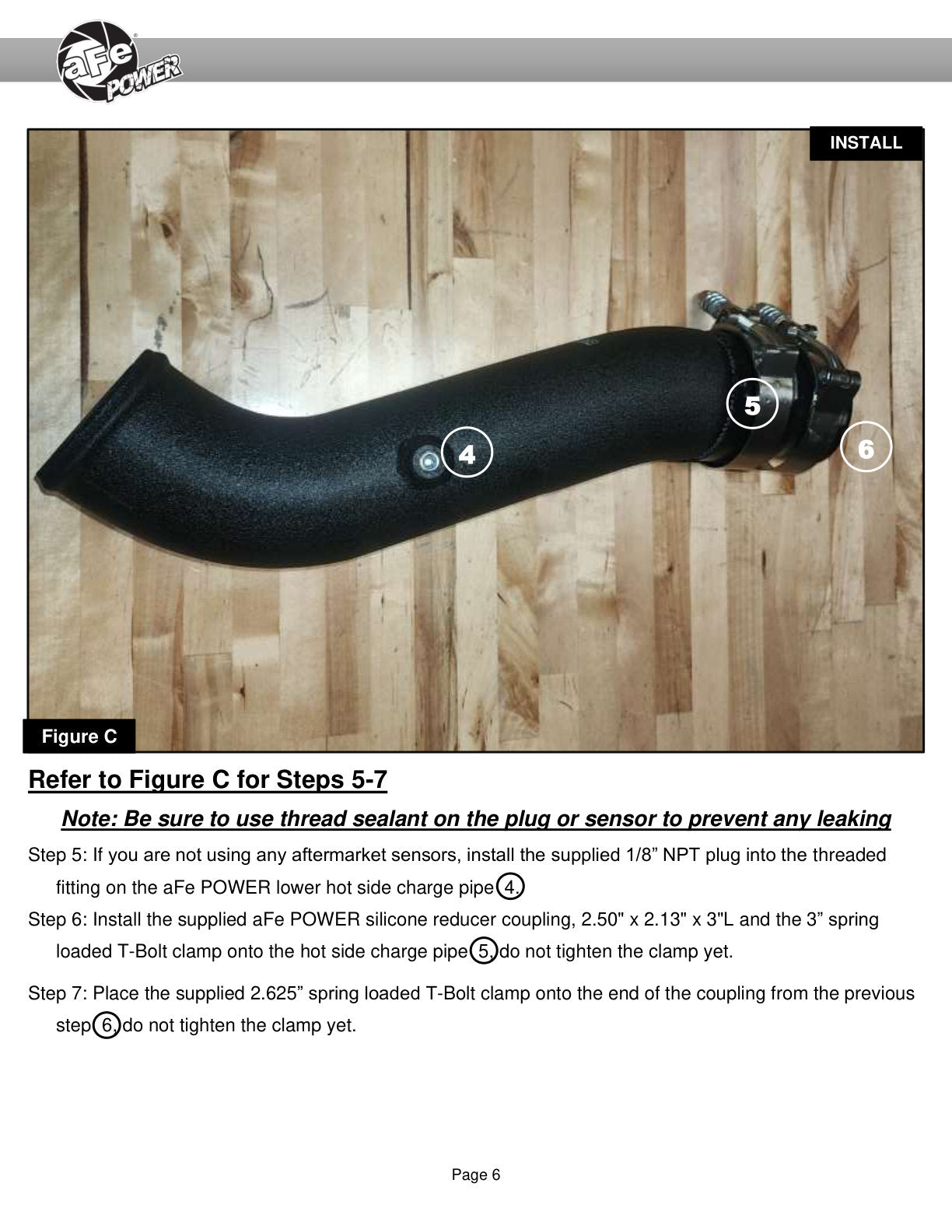 aFe 3in Aluminum Hot Charge Pipe | RAM 1500 V6 3.0L (16-19) (46-20498-B)