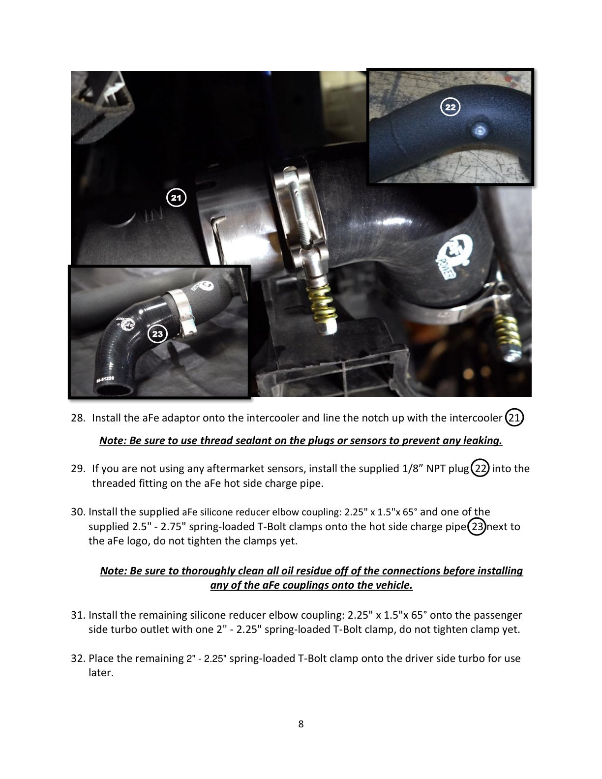 aFe BladeRunner Alum Hot/Cold Charge Pipe Kit | Kia Stinger V6-3.3L (46-20504-B)
