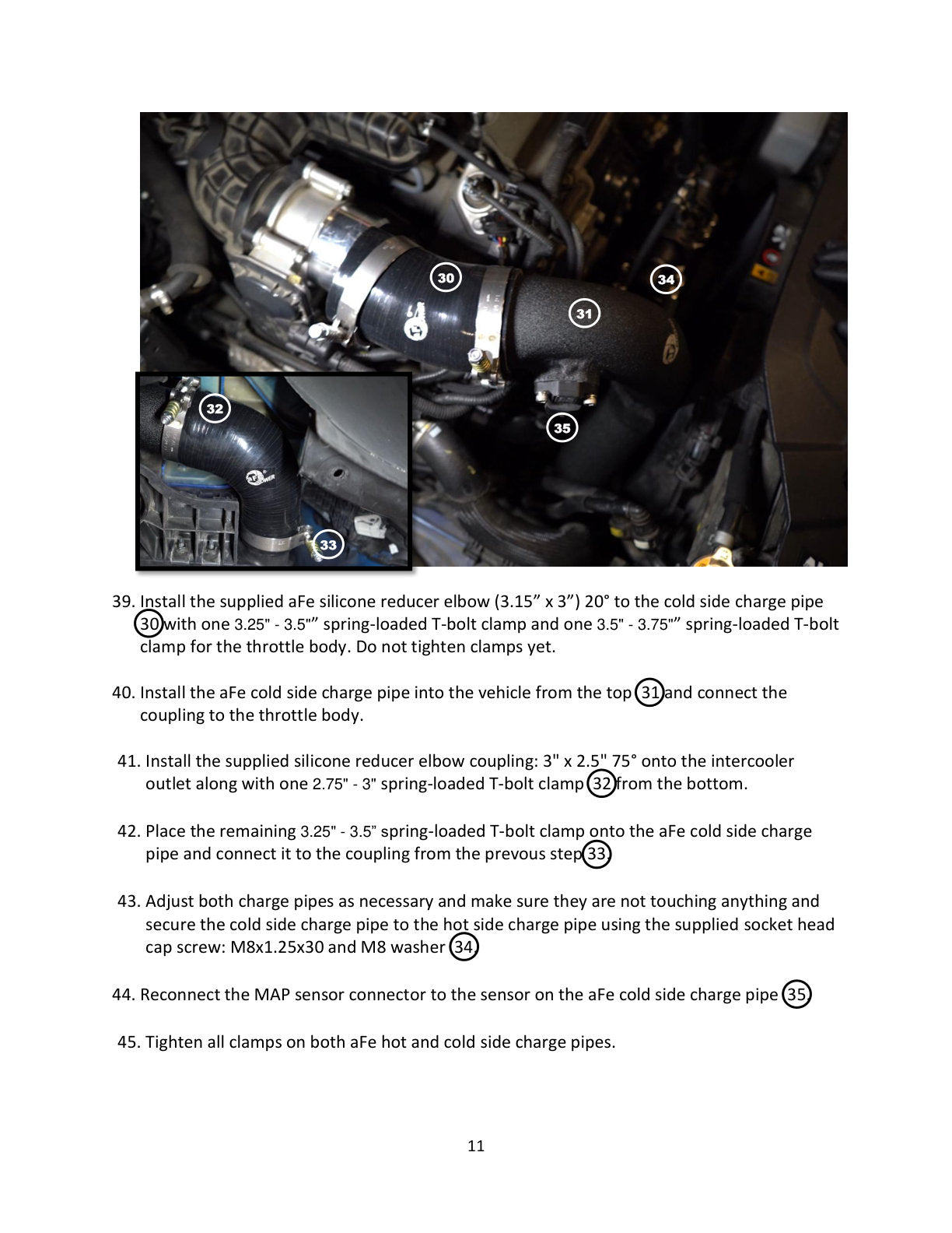aFe BladeRunner Alum Hot/Cold Charge Pipe Kit | Kia Stinger V6-3.3L (46-20504-B)