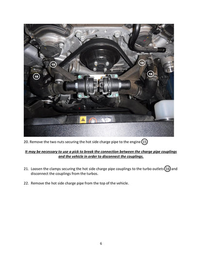 aFe BladeRunner Hot Charge Pipe SS - Black | Kia Stinger V6-3.3L (18-22) (46-20508-B)