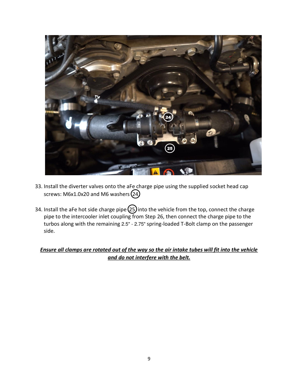 aFe BladeRunner Hot Charge Pipe SS - Black | Kia Stinger V6-3.3L (18-22) (46-20508-B)