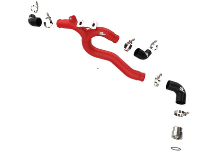aFe 3in Aluminum Hot Charge Pipe Red | Kia Stinger (18-20)/G70 (19-22) (46-20508-R)
