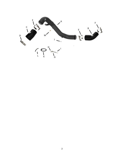 aFe BladeRunner Cold Charge Pipe Black | Kia Stinger V6-3.3L (18-22) (46-20509-B)