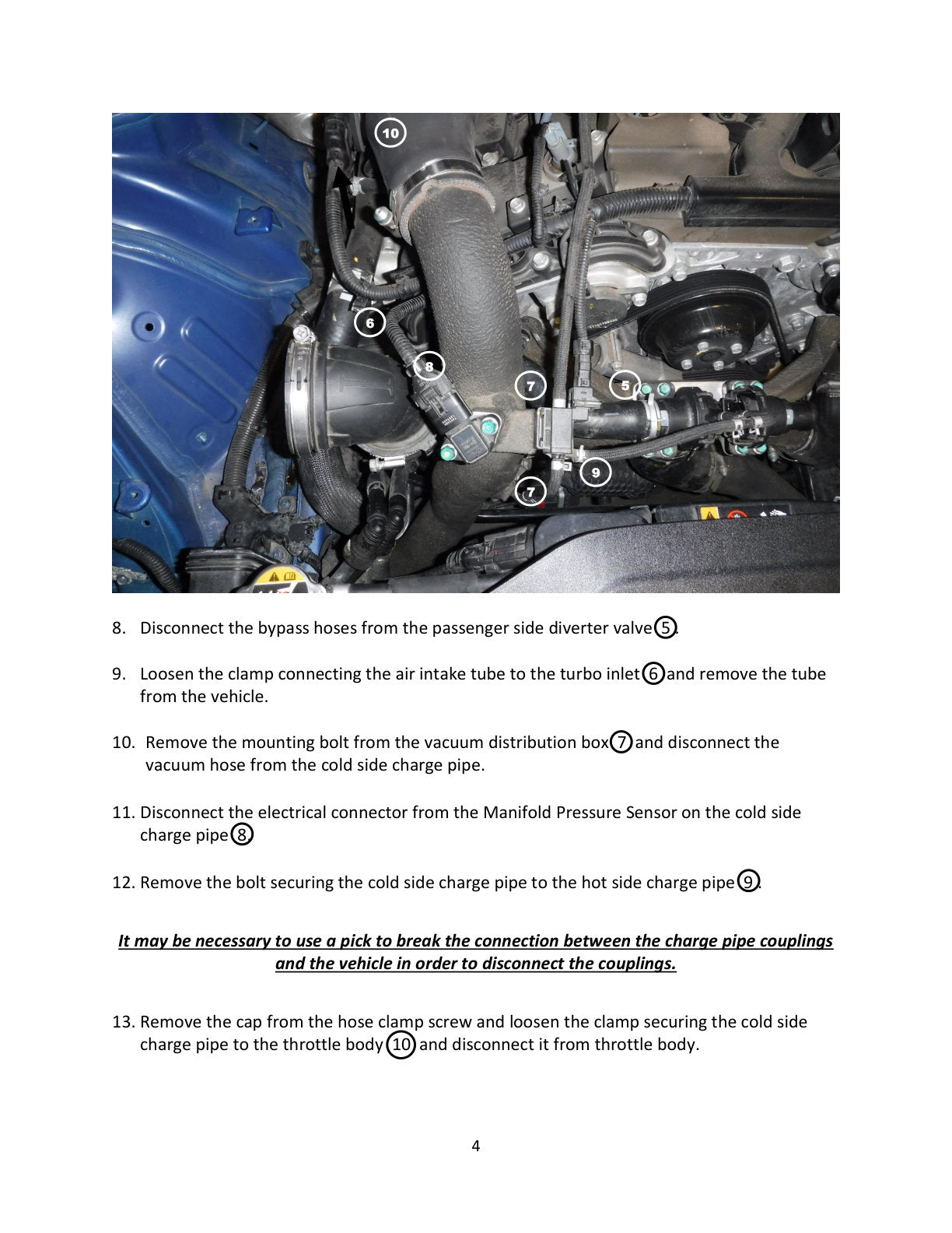 aFe BladeRunner Cold Charge Pipe Black | Kia Stinger V6-3.3L (18-22) (46-20509-B)