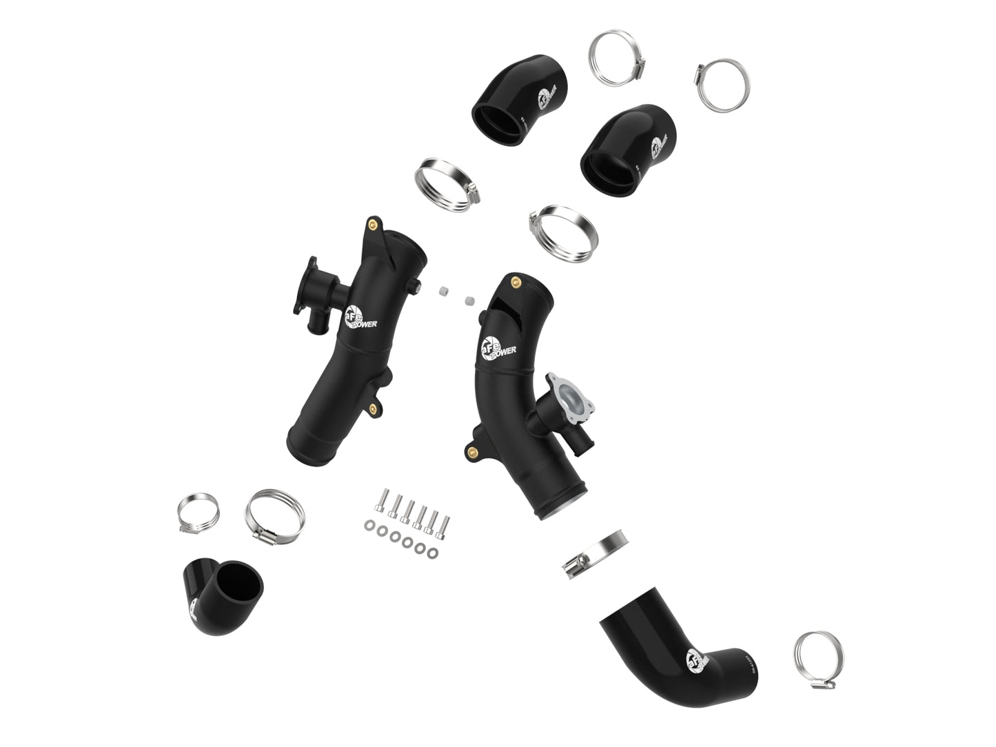 aFe 2.5in Aluminum Hot Charge Pipe w/ SS Clamps | Toyota Tundra V6-3.5L (22+) (46-20568-B)