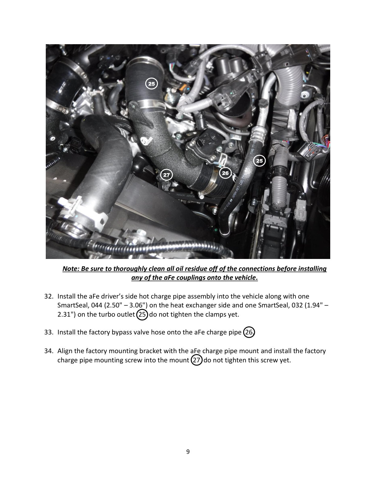 aFe 2.5in Aluminum Hot Charge Pipe w/ SS Clamps | Toyota Tundra V6-3.5L (22+) (46-20568-B)