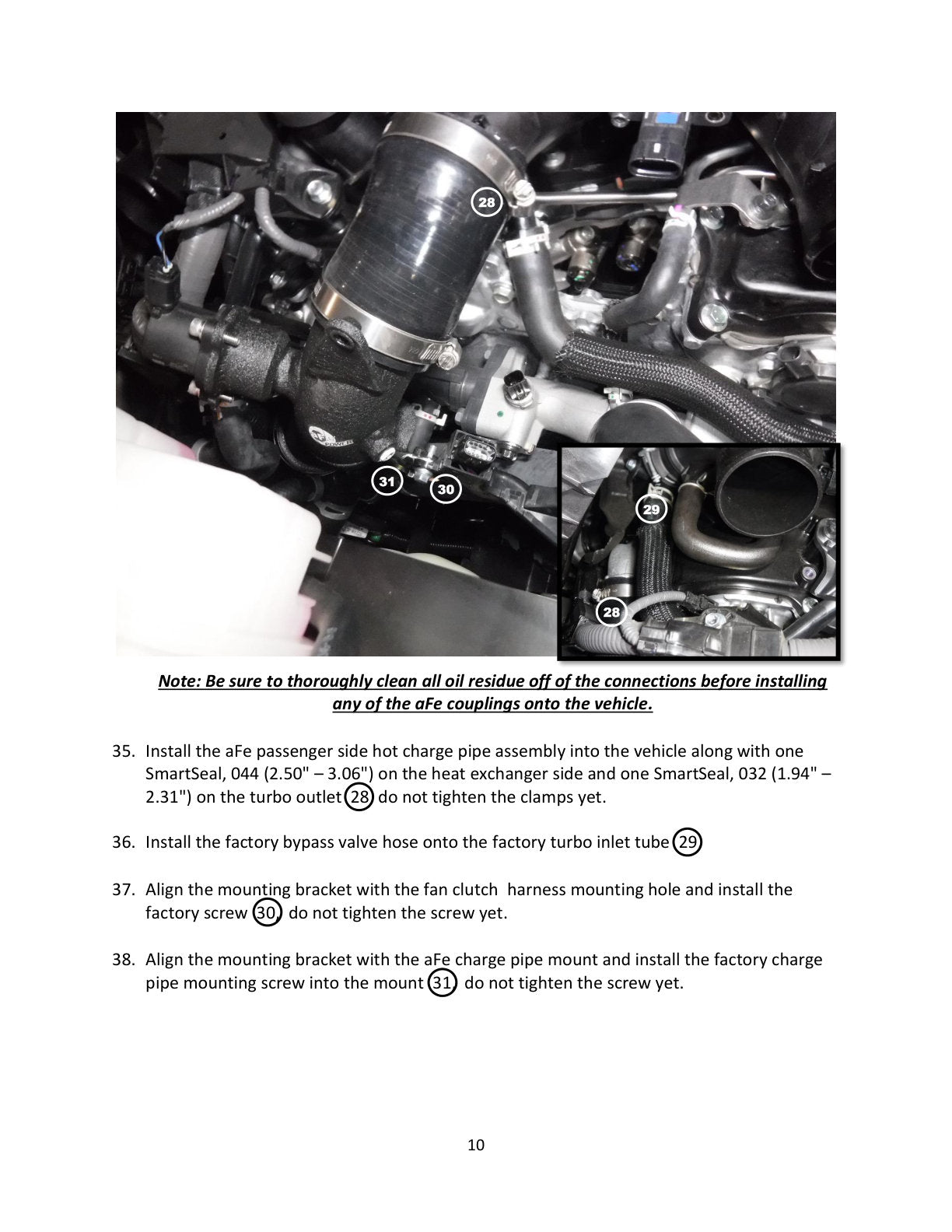 aFe 2.5in Aluminum Hot Charge Pipe w/ SS Clamps | Toyota Tundra V6-3.5L (22+) (46-20568-B)