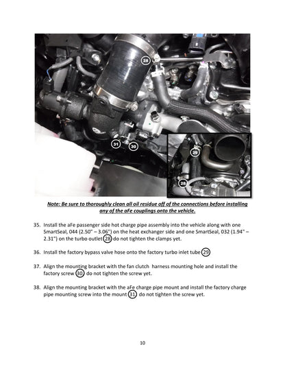 aFe 2.5in Aluminum Hot Charge Pipe w/ SS Clamps | Toyota Tundra V6-3.5L (22+) (46-20568-B)