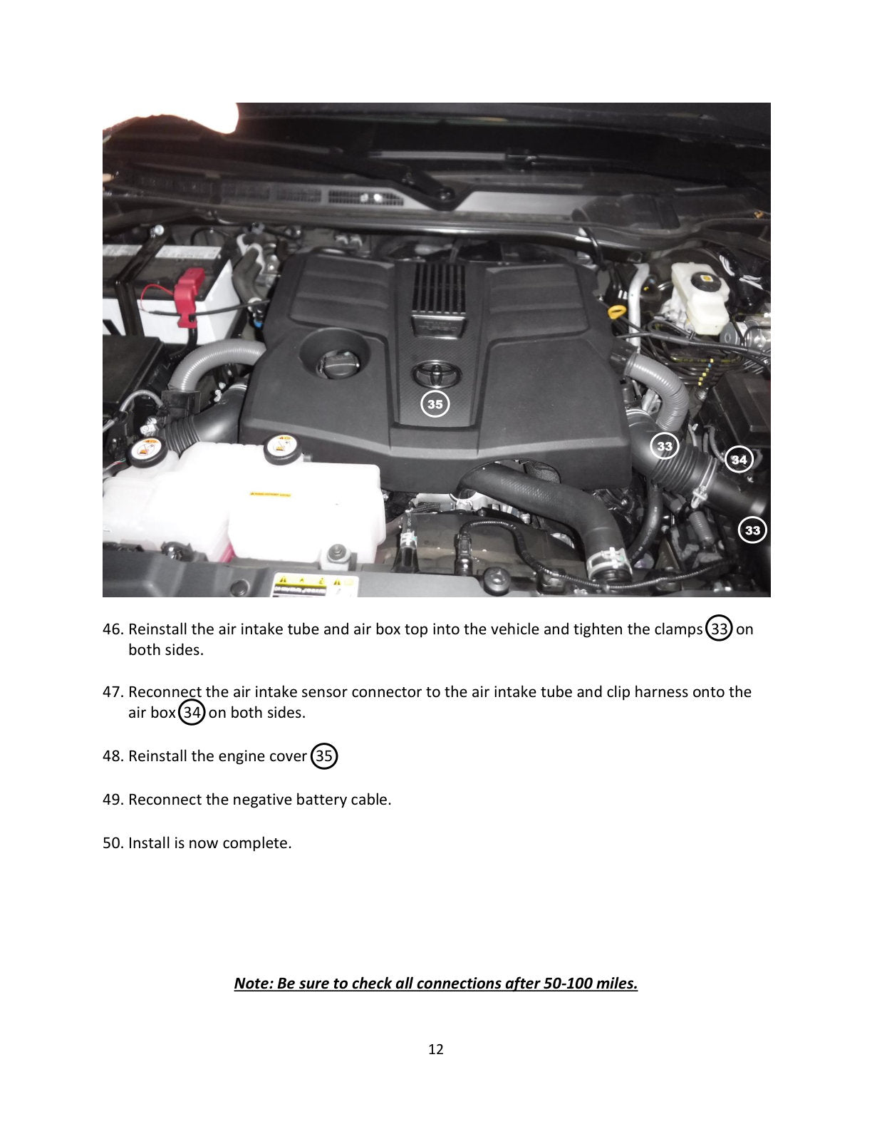 aFe 2.5in Aluminum Hot Charge Pipe w/ SS Clamps | Toyota Tundra V6-3.5L (22+) (46-20568-B)