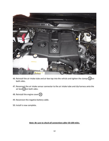 aFe 2.5in Aluminum Hot Charge Pipe w/ SS Clamps | Toyota Tundra V6-3.5L (22+) (46-20568-B)