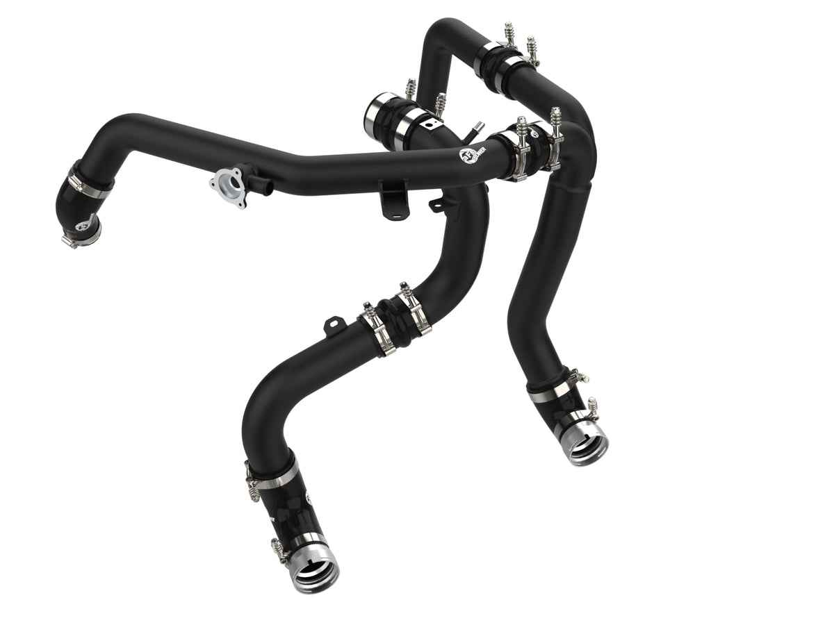 aFe BladeRunner Alum Hot & Cold Charge Pipe Kit - Black | Ford Bronco V6-2.7Ltt (21-23) (46-20584-B)