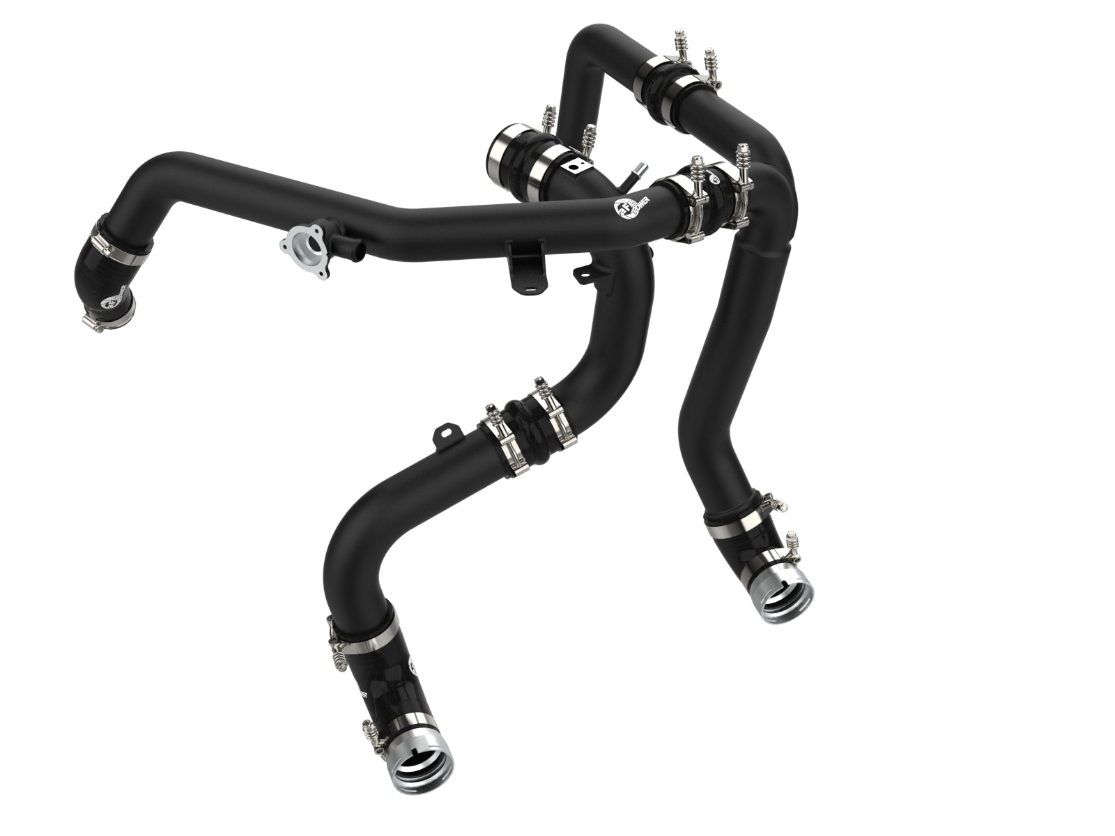 aFe BladeRunner Alum Hot & Cold Charge Pipe Kit - Black | Ford Bronco V6-2.7Ltt (21-23) (46-20584-B)