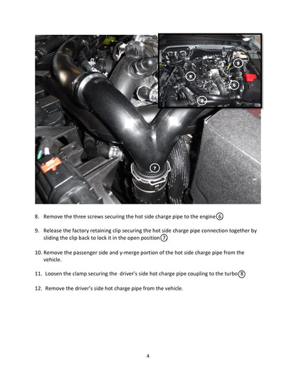aFe BladeRunner Alum Hot & Cold Charge Pipe Kit - Black | Ford Bronco V6-2.7Ltt (21-23) (46-20584-B)