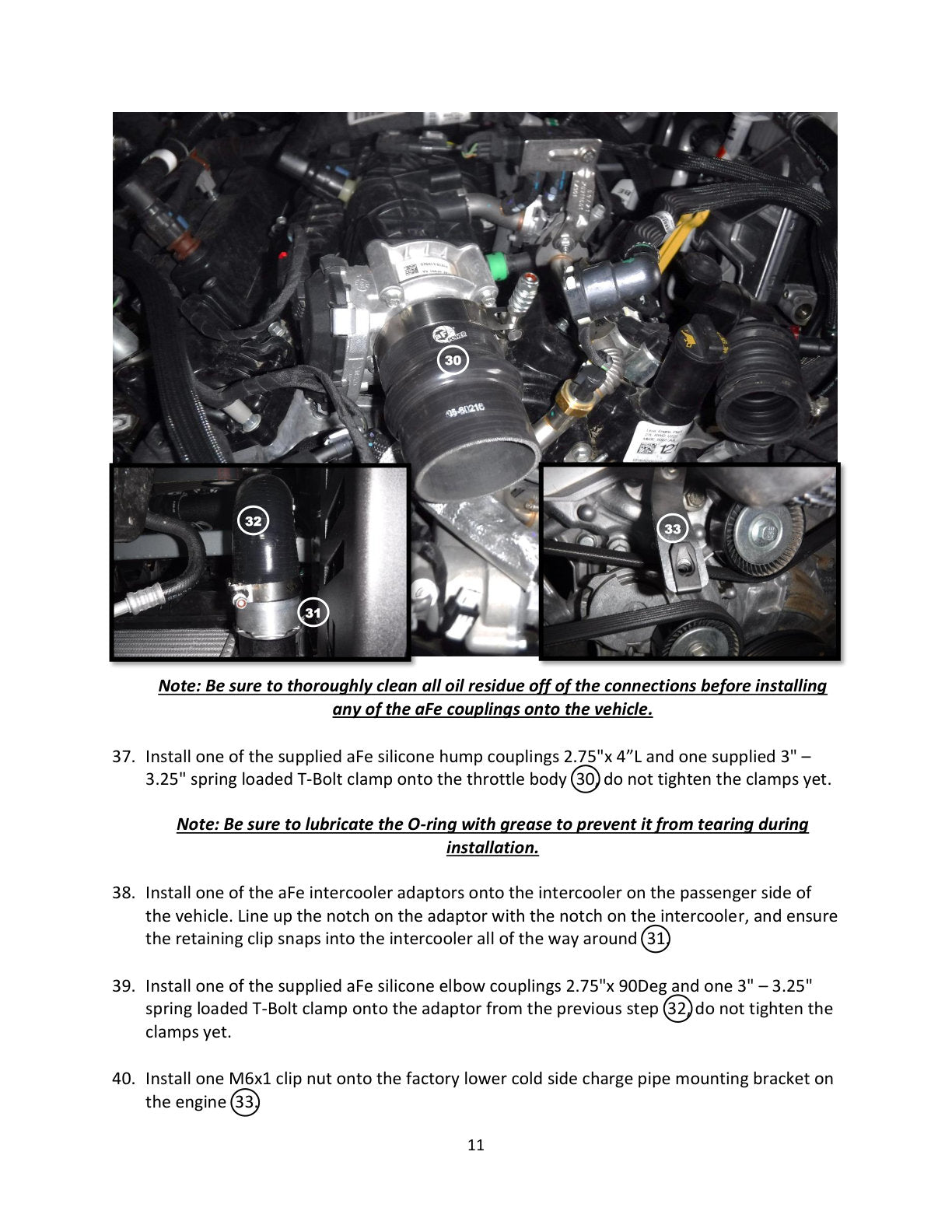 aFe BladeRunner Alum Hot & Cold Charge Pipe Kit - Black | Ford Bronco V6-2.7Ltt (21-23) (46-20584-B)