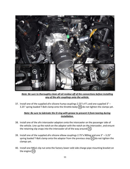 aFe BladeRunner Alum Hot & Cold Charge Pipe Kit - Black | Ford Bronco V6-2.7Ltt (21-23) (46-20584-B)