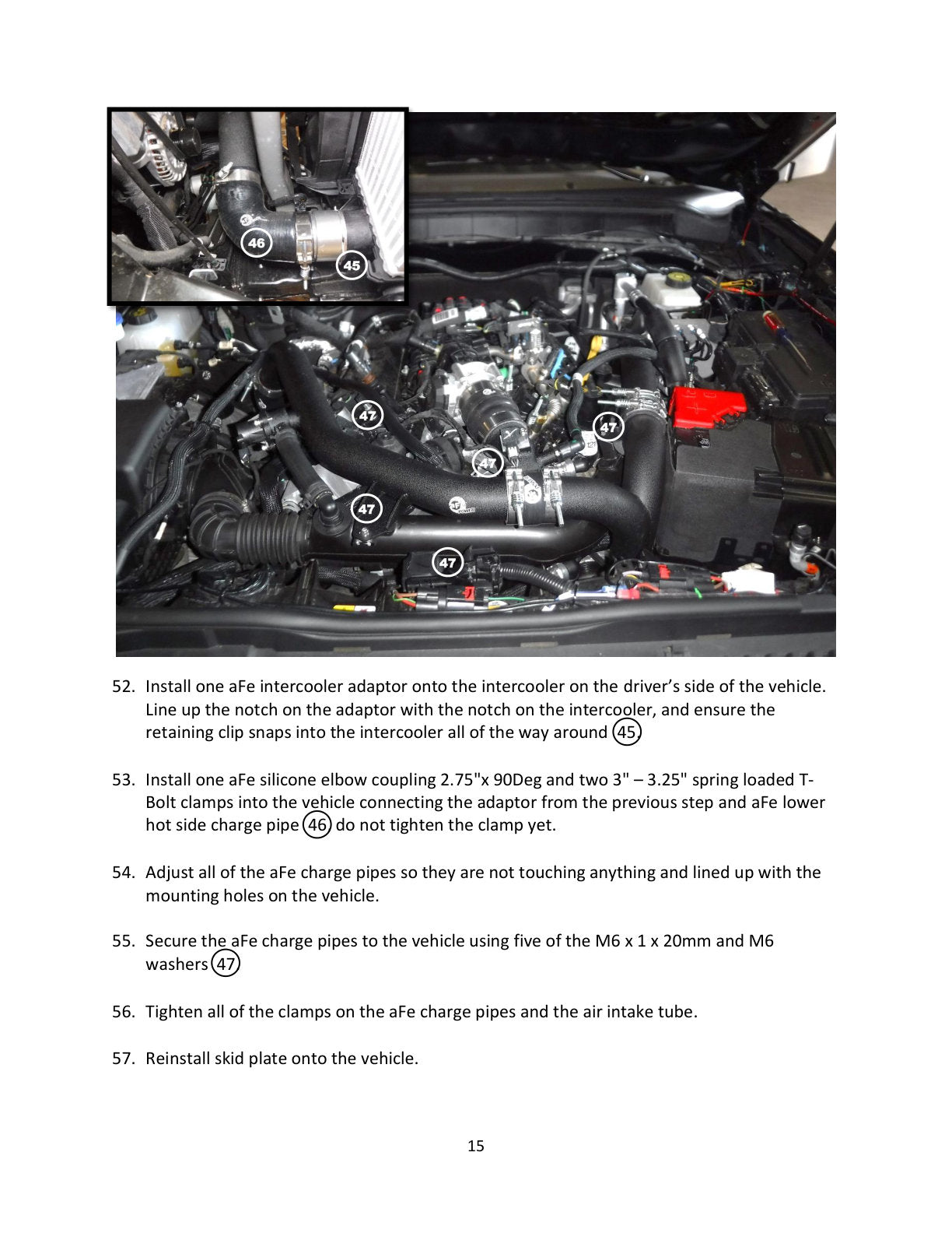aFe BladeRunner Alum Hot & Cold Charge Pipe Kit - Black | Ford Bronco V6-2.7Ltt (21-23) (46-20584-B)